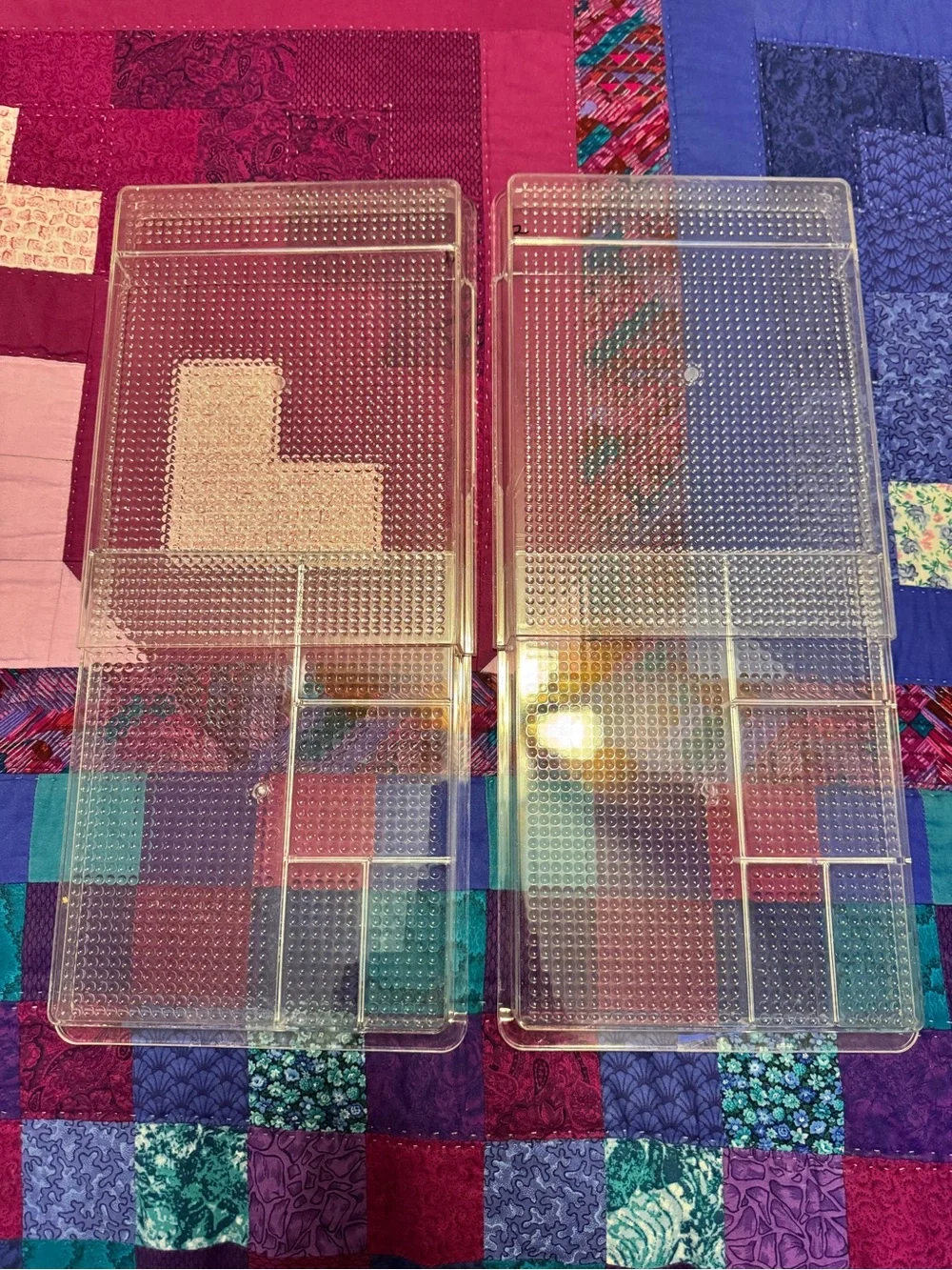 Clear Plastic Compartment Tray Organizer - White/Clear